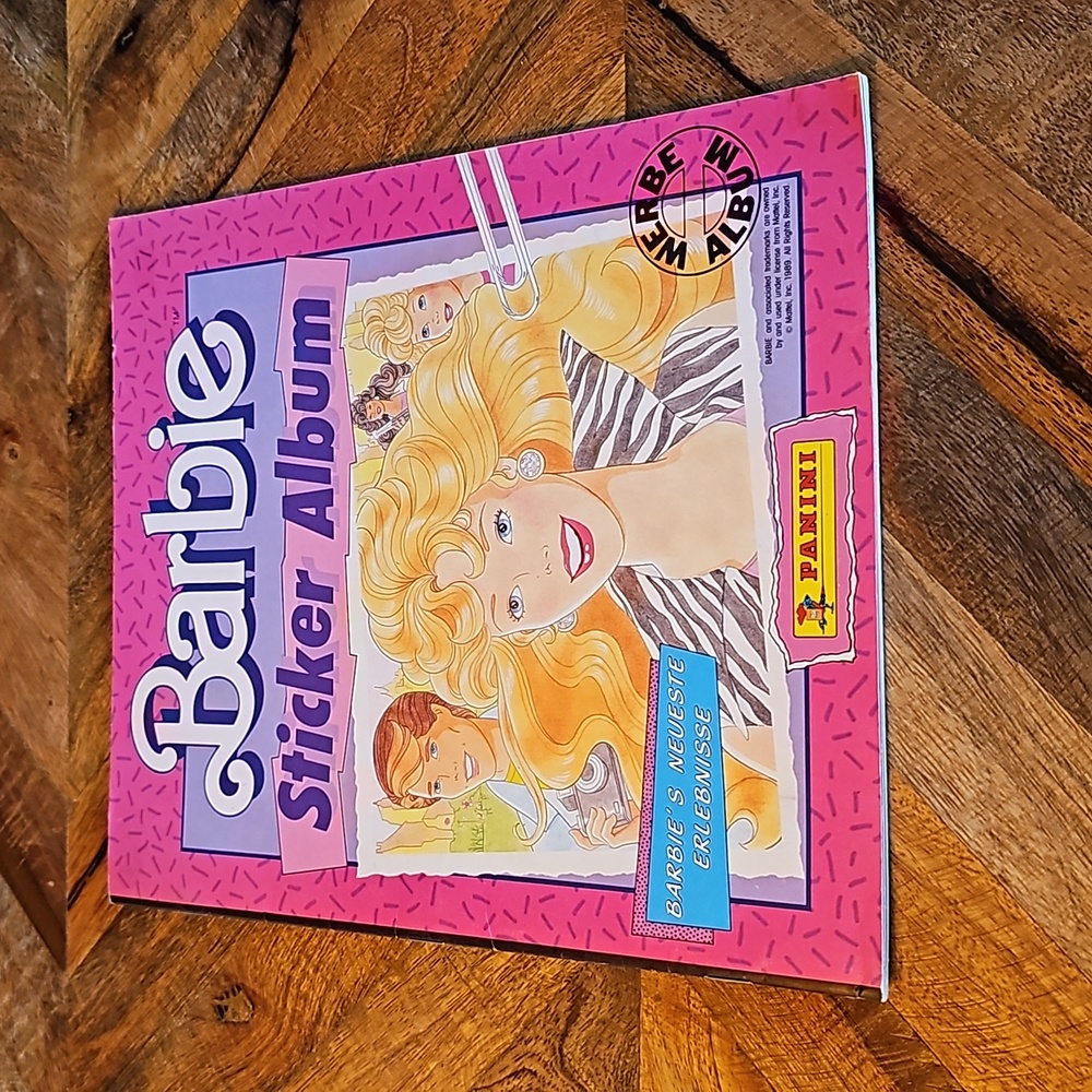 Vintage Barbie Sticker Album Panini 1989 empty